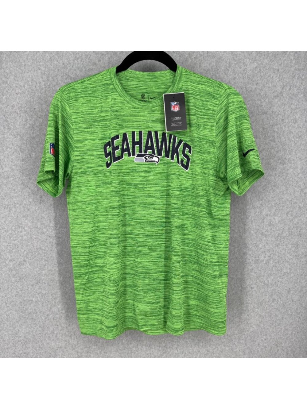 Nike Mens NFL Seahawks Sideline Velocity Performance T-Shirt Size L Green NEW